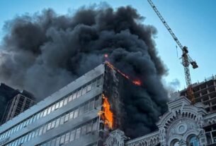 Russian Strike Hits National Academy of Sciences Building in Central Kyiv, Leaving One Dead